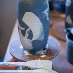 Hannah Staniforth at work in her studio 2019